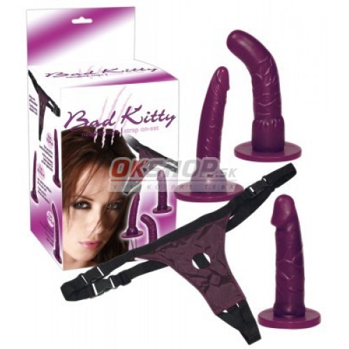 Bad Kitty Strap-On purple Set