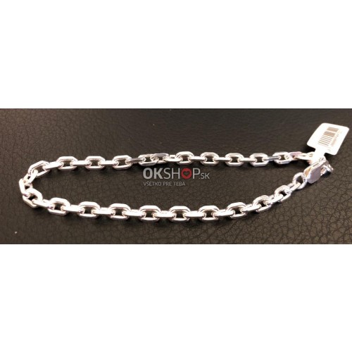 Strieborný náramok Cable 22 cm 11,17 g