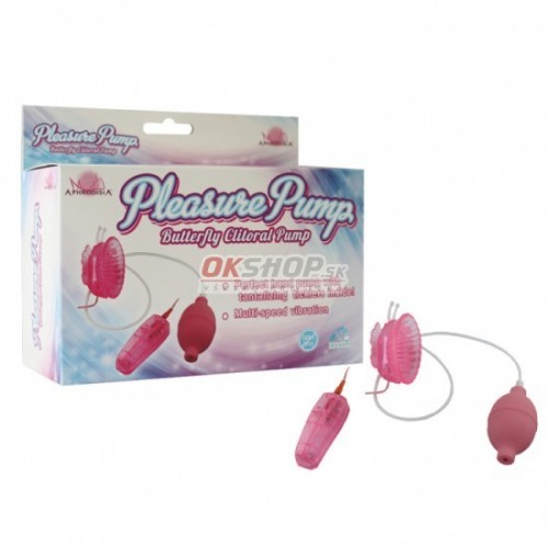 Pleasure Pump- Butterfly Clitoral Pump pink