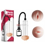 Pump for men with realistic vagina/mouth