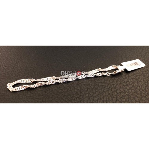 Strieborný náramok singapore 19 cm 2,57 g