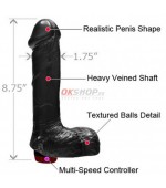 Realistic Vibrating Cock with Balls 7