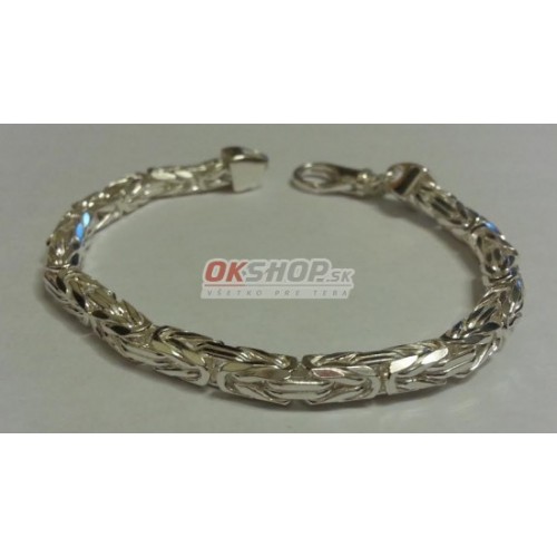 Náramok strieborný kráľovsky vzor