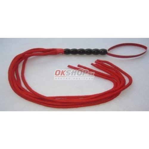 Bič červený s čiernou rúčkou