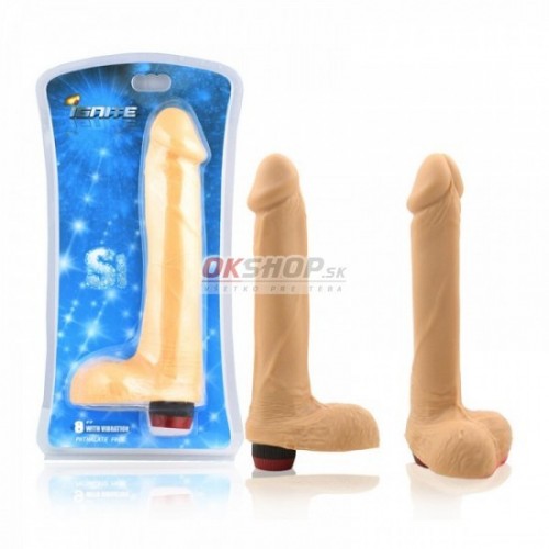 8 Inch Cock with Balls with Vibration