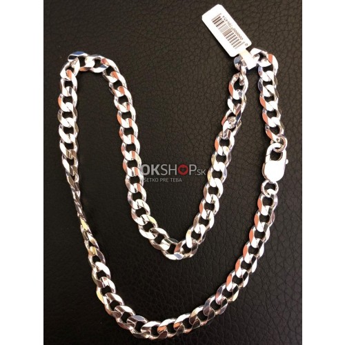 Strieborná retiazka Curb PLK 45 cm 37,46 g