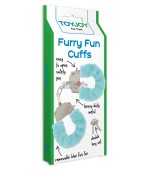Kovové putá s modrým plyšom Toy Joy Furry Fun Cuff