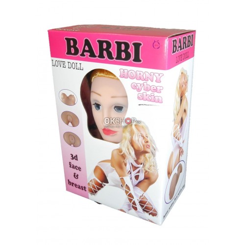 Nafukovací panna s 3D hlavou - Barbi