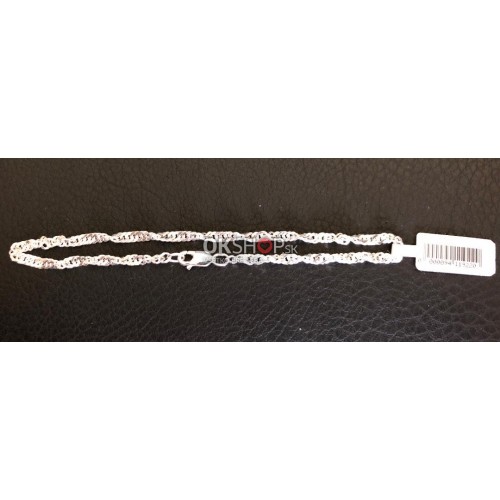 Strieborný náramok singapore 22 cm 2,94 g