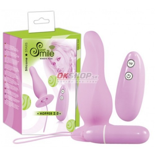 Smile Hopper 2.0 - vibračný análny kolík ružový