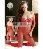 Catsuit rot ouvert s/m