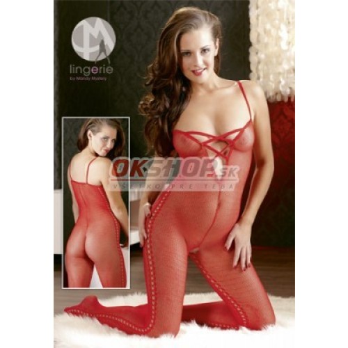 Catsuit rot ouvert s/m