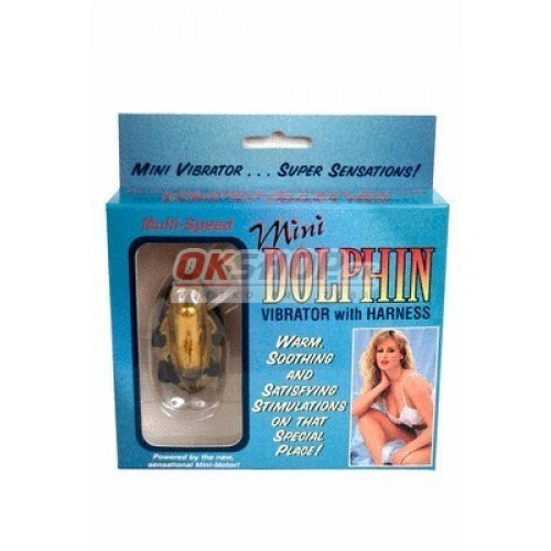 Mini dolphin vibrator with Harness