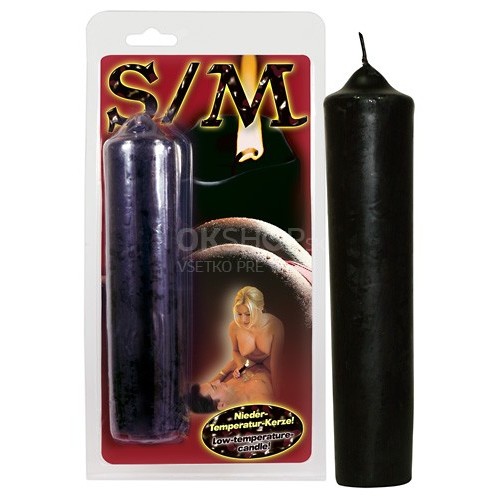 S/M sviečka čierna