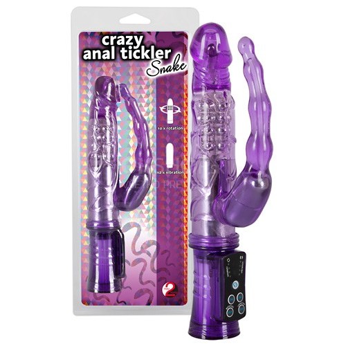 Vibrátor Crazy anal tickler fialový