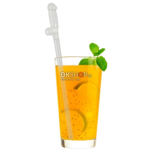 Set sklenených slamiek Glass Drinking Straw Willy